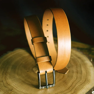 Ceinture homme en cuir véritable - Cognac – CraftPoint