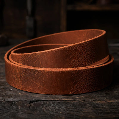 Bande de cuir Buffalo - Handwax - 3,5-4mm, 140cm, 33/38mm - Cognac – CraftPoint