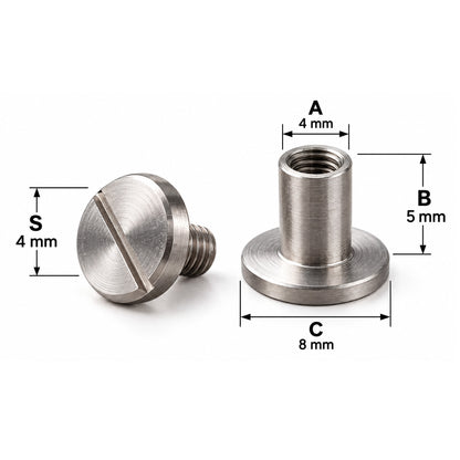 Rivets à vis 10/6 mm - argentés