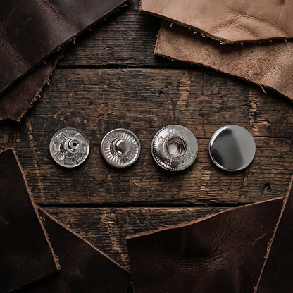 Boutons-pression 15mm - argentés - 10 ensembles – CraftPoint