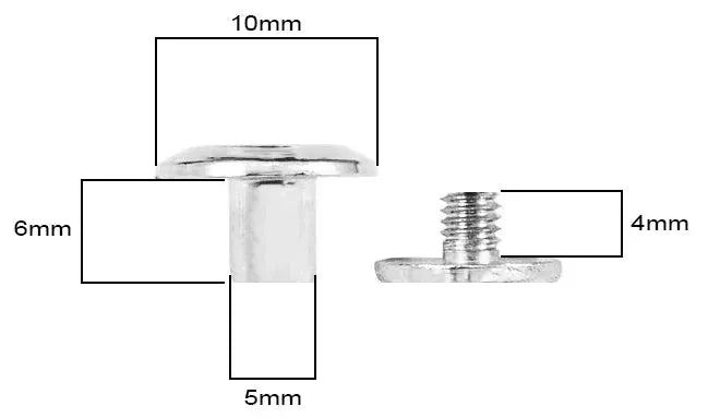 Nity skręcane 10/6mm - brązowy - stare złoto – CraftPoint