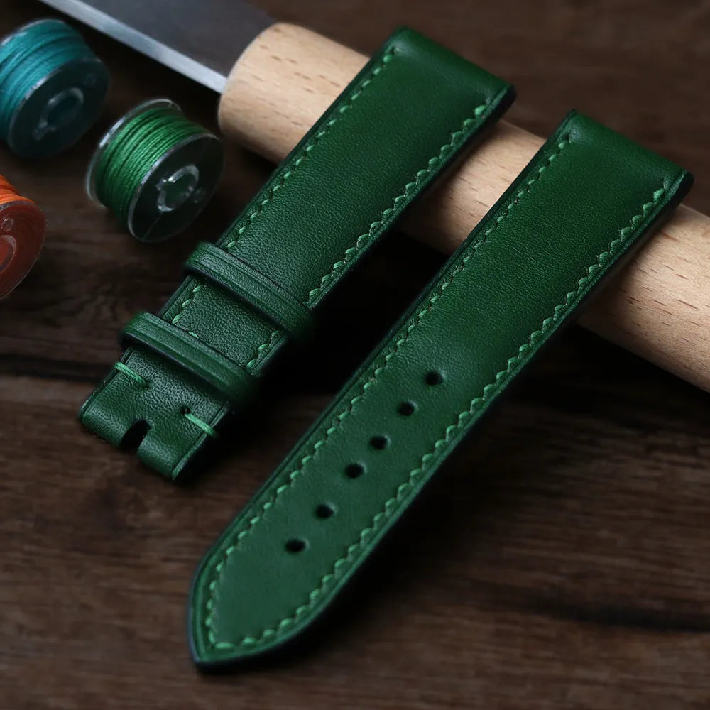 Skóra bydlęca 1.2 mm na paski do zegarka - verde/zieleń – CraftPoint