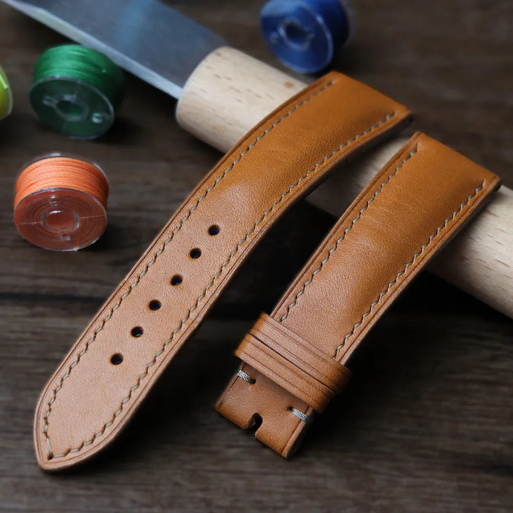 Skóra bydlęca 1.2 mm na paski do zegarka - verde/zieleń – CraftPoint